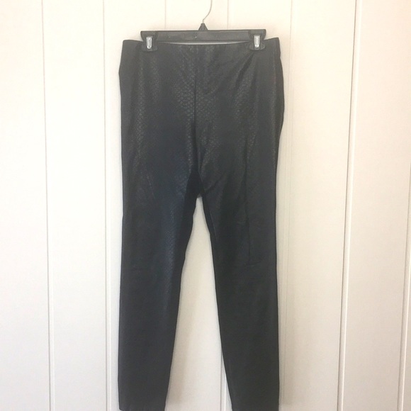 DKNYC faux leather /cotton leggings - Picture 1 of 10